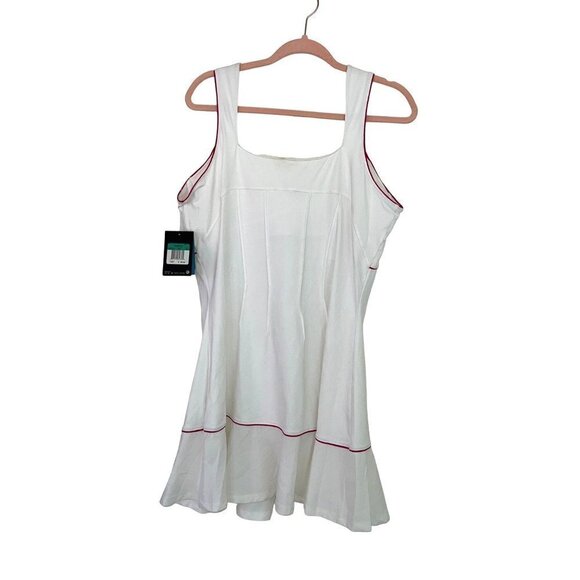 Nike Dri Fit Womens Wimby Tennis Dress Size XL White Red Serena Williams New - Picture 2 of 11